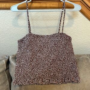 American Eagle Outfitters Brown Floral Camisole